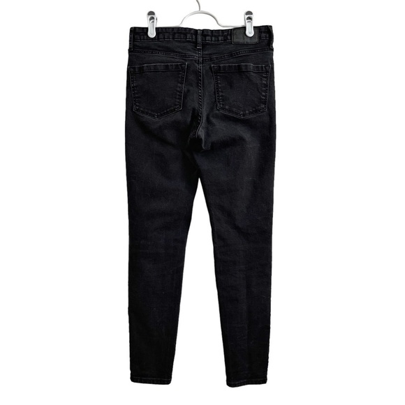 FRANK And Oak Debbie Skinny Ankle Crop Denim Jeans Washed Black - Picture 4 of 15